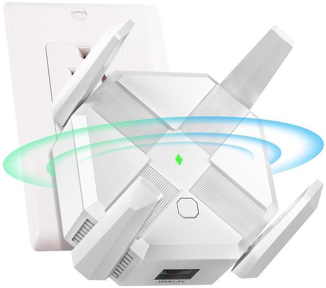 Main image of WiFi Extender Signal Booster, WiFi Booster,1200Mbps Dual Band 5GHz/2.4GHz,Wider Coverage Signal Amplifier,with Ethernet Port, Supporting 40 Devices WiFi Repeaters, Plug and Play, Easy Installation