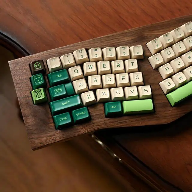 Alt view image 4 of 5 - REDQIN Avocado-Keycaps Double Shot PBT Keycaps 170 Keys SA Profile Retro Green and Beige Custom Keycap Set Compatible with Alice/60%/65%/75%/TKL/96%/100% US Layout MX Switches Mechanical Keyboard