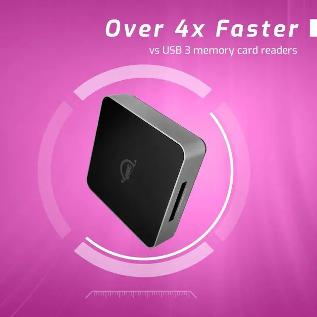 Alt view image 4 of 5 - OWC Atlas USB4 CFexpress 4.0 Type B Card Reader, 40Gb/s USB4 USB-C Port, Bus Powered, Includes Type A>B Adapter for Fast ingest of Type A Cards, Up to 5000MB/s Real-World Speed, USB-C Cable