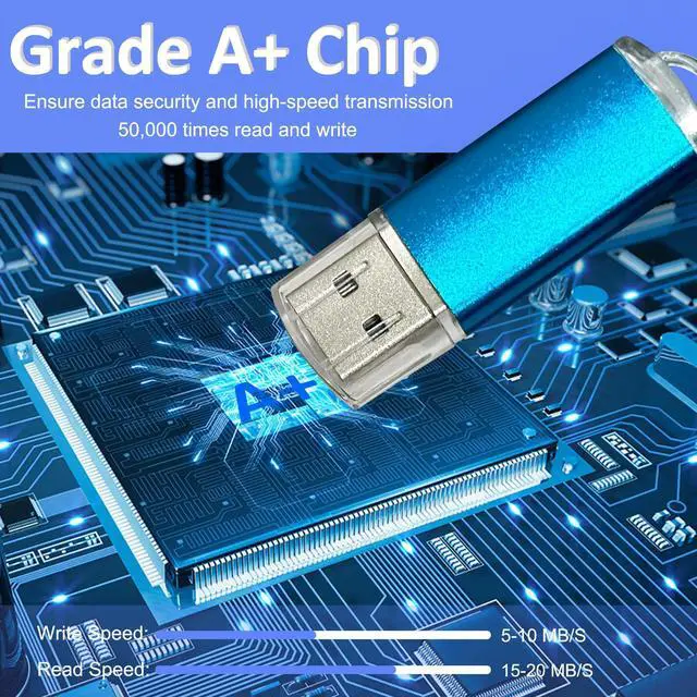 Alt view image 3 of 5 - 8GB FAT32 USB Flash Drive 20 Pack Nicepicten Bulk USB 2.0 Thumb Drives 20Pack Metal Jump Zip Drive Memory Stick Pendrive Memoria USB 8 GB with 20PCS Lanyard Label - Mixcolor 20 X 8GB Flash Drives