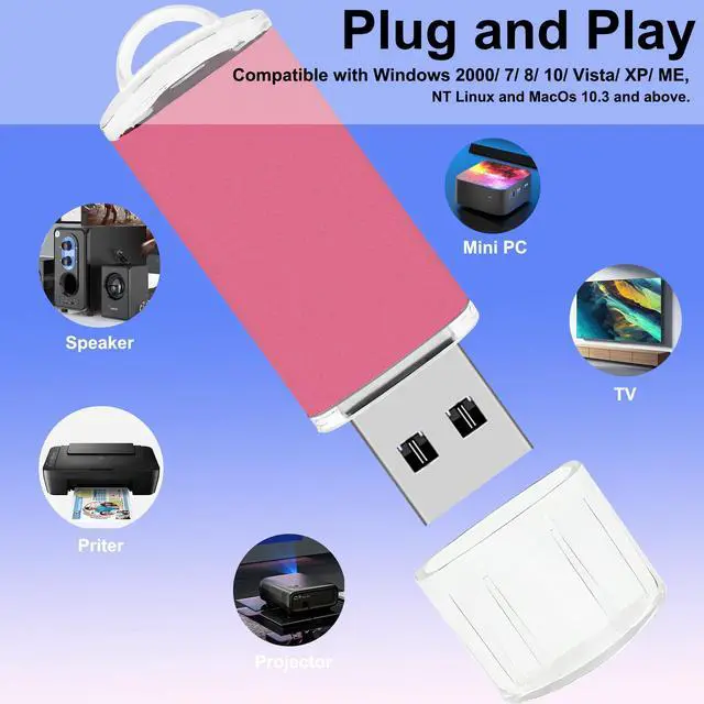 Alt view image 4 of 5 - 8GB FAT32 USB Flash Drive 20 Pack Nicepicten Bulk USB 2.0 Thumb Drives 20Pack Metal Jump Zip Drive Memory Stick Pendrive Memoria USB 8 GB with 20PCS Lanyard Label - Mixcolor 20 X 8GB Flash Drives