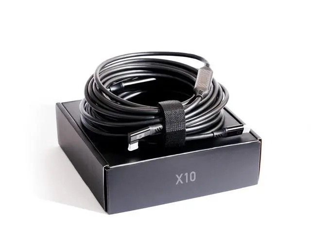 Alt view image 5 of 5 - IQwire CXRBON BLXCK X10 USB-C to USB-C 33' 10m Right Angle Intelligent Photography Tether Cable