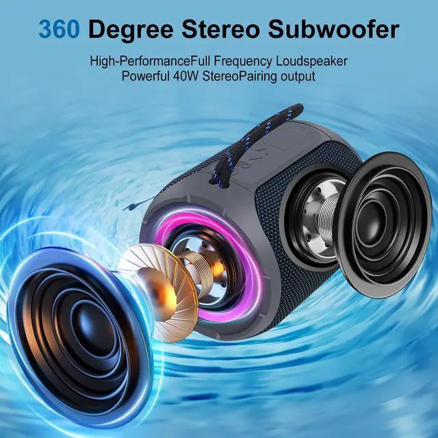 Alt view image 2 of 5 - Karaoke Machine, Portable Bluetooth Karaoke Speaker with 2 Dual Microphone Karaoke IPX7 Waterproof Wireless Speaker with TF Double Pairing Karaoke Machine for Adults Perfect for Outdoor