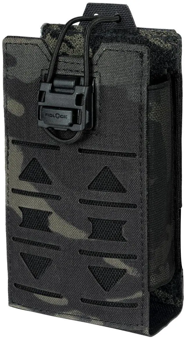Main image of Tactical Radio Pouch MOLLE Radio Holster Compatible with 148/152 MPU5 Baofeng Radio Case Bag Walkie Talkies Rifle Mag with Elastic Cord 500D Nylon (camo Black)