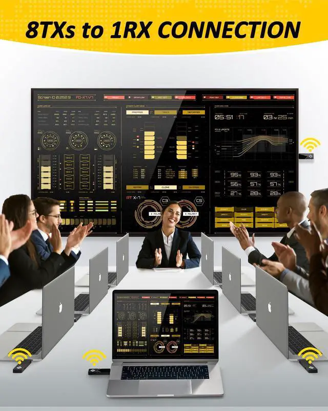 Alt view image 4 of 5 - Mpiolife Wireless HDMI Transmitter -Only TX (Transmitter) - 5G/2.4G Portable HDMI Wireless Video Transmitter for Streaming Video from Laptop/PC to TV/Projector/Monitor