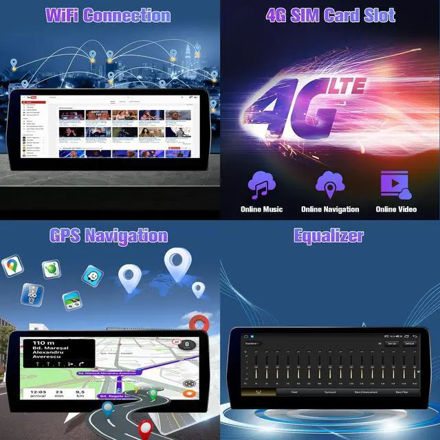 Alt view image 5 of 5 - Stereo for E90 CIC: 8+128G Car Head Unit with Bluetooth Carplay for BMW E91 E92 E93 2009-2012, 12.3" Aftermarket Touch Headunit Screen Android System Replacement with Backup Camera GPS Play for Apple