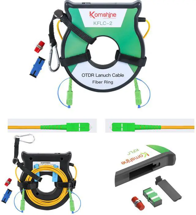 Main image of KOMSHINE FTTH OTDR Launch Cable Box SingleMode SM G652D Fiber Cable 9/125um Dead Zone Eliminator OTDR Patch Cord Fiber Ring 200M (SC/APC-SC/APC)