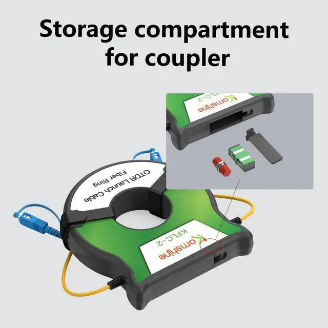 Alt view image 3 of 5 - KOMSHINE FTTH OTDR Launch Cable Box SingleMode SM G652D Fiber Cable 9/125um Dead Zone Eliminator OTDR Patch Cord Fiber Ring 200M (SC/APC-SC/APC)