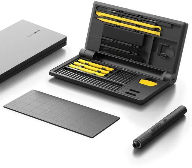 Main image of HOTO Electric Precision Screwdriver Set, 48 in 1 Electronics Tool Kit, Magnetic Bits & Box, LED Light & 2 Torque Settings, Mini Screwdriver Set for Eyeglasses, Watches, Phones, Laptops, Cameras Repair