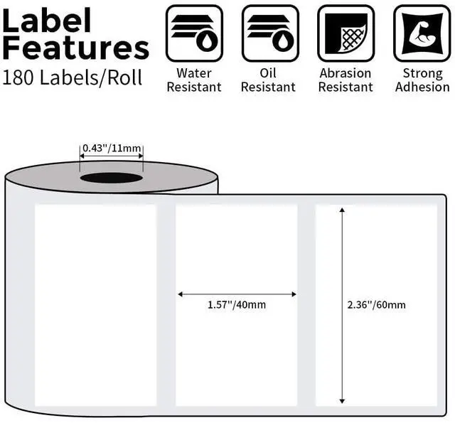 Alt view image 5 of 5 - Phomemo M220 Label Maker Green+ with 4 Roll Label, 3.14 Inch Bluetooth Thermal Label Printer for Barcode, Address, Labeling, Mailing, File Folder Label, Easy to Use, Support Smartphone, Tablet&PC
