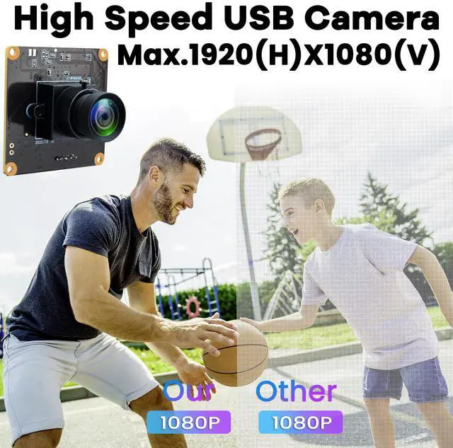 Alt view image 4 of 5 - IFWATER USB 260fps High Speed 110 Wide Angle No Distortion Lens Camera Module 2MP USB UVC Video Lightburn Industrial Camera Plug and Play for Laptop Raspberry Pi Jetson Nano