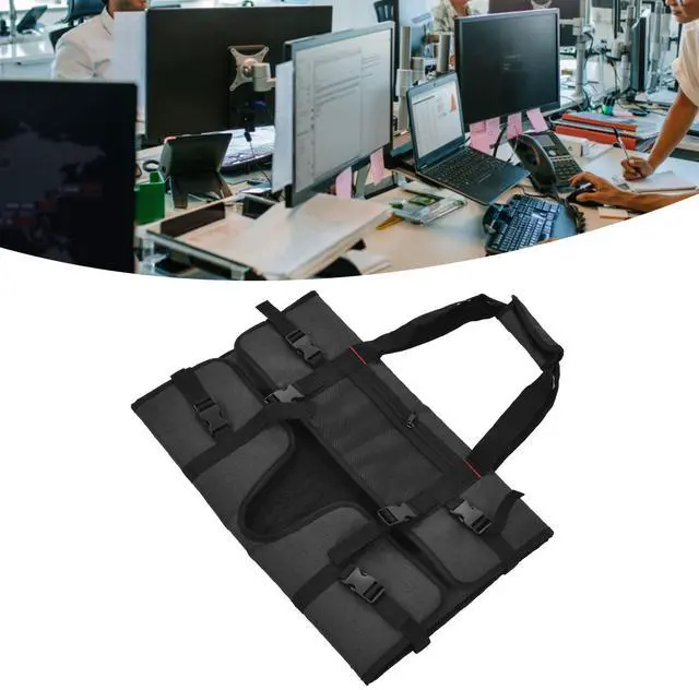 Alt view image 3 of 5 - Computer Monitor Carrying Bag, Portable Protective Carrying Case for for 24in LCD Screens and Monitors