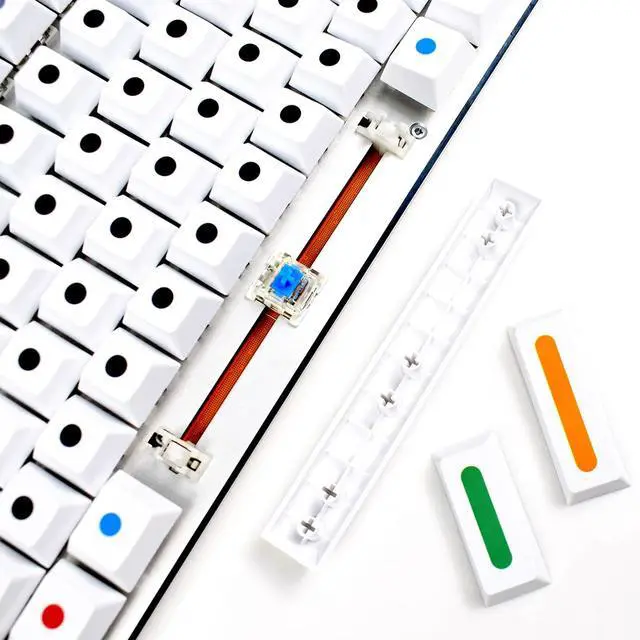 Alt view image 5 of 5 - MOLGRIA Keycaps, GMK Dots White 129 Set for 60/65/80/100 Percent Keyboard, Custom PBT Cherry Profile KeyCaps for Gateron Kailh Cherry MX 104/87/71/61 Switches Keyboard
