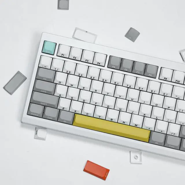 Main image of Arctic Side Print Low Profile Keycaps Set Custom Keyboard Keycaps, Keycaps 75 Percent Full Keycaps for 60% 65% 75% 80% 100% Cherry Gateron MX Switches Mechanical Keyboard (Moonlight)