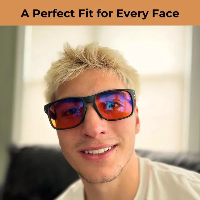 Alt view image 4 of 5 - Sincere Gear Amber Blue Light Blocking Glasses for Computer, TV, Gaming Improve Sleep for Women + Men