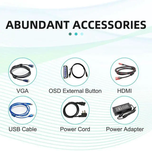 Alt view image 5 of 5 - Senisway 15.6 Inch Open Frame Touchmonitor Surface is IP65 Waterproof 1920 x 1080 @ 60Hz TFT LCD IK08 Industrial Open Frame Monitor 10 Finger Capacitive Touch