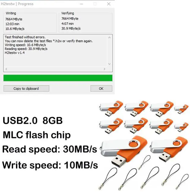 Alt view image 2 of 3 - lcwamy 8GB USB Flash Drive 100 Pack Thumb Drive 100 Pack USB Flash Drives Flash Drive Bulk Pen Drive USB Drive 100 Pack USB Memory Stick (Orange, no Logo)