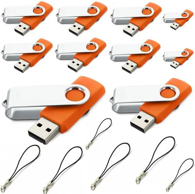 Main image of lcwamy 8GB USB Flash Drive 100 Pack Thumb Drive 100 Pack USB Flash Drives Flash Drive Bulk Pen Drive USB Drive 100 Pack USB Memory Stick (Orange, no Logo)
