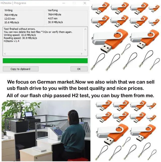 Alt view image 3 of 3 - lcwamy 8GB USB Flash Drive 100 Pack Thumb Drive 100 Pack USB Flash Drives Flash Drive Bulk Pen Drive USB Drive 100 Pack USB Memory Stick (Orange, no Logo)