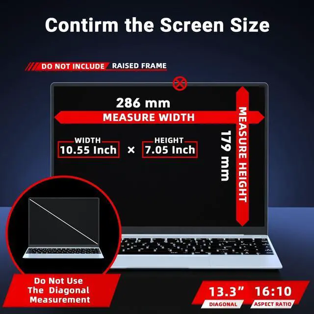 Alt view image 3 of 5 - ZOEGAA Privacy Screen 13.3 inch,Magnetic Laptop Privacy Screen 13.3 for 16:10, factory has been focusing on the research and production and owns many international patents such as filtration membranes