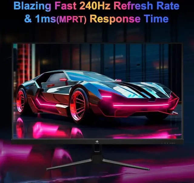 Alt view image 3 of 5 - Z-Edge 27 inch Gaming Monitor, FHD 1080P 240Hz, Ultra-Fast MPRT 1ms Monitor, DCI-P3 99%, SRGB 120%, 8 bits, UG27PJ Frameless Bezel, 2X DP 1.4 Ports and 2X HDMI 2.0 Ports