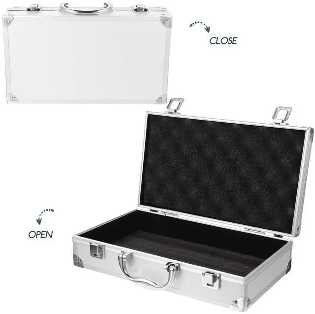 Alt view image 2 of 5 - ERINGOGO Aluminum Alloy Tool Case - Multi-Functional Makeup Organizer and Medicine Storage Box with Lock and Handle 11.81 X 6.69 X 3.07 Inches for Travel and Home Use