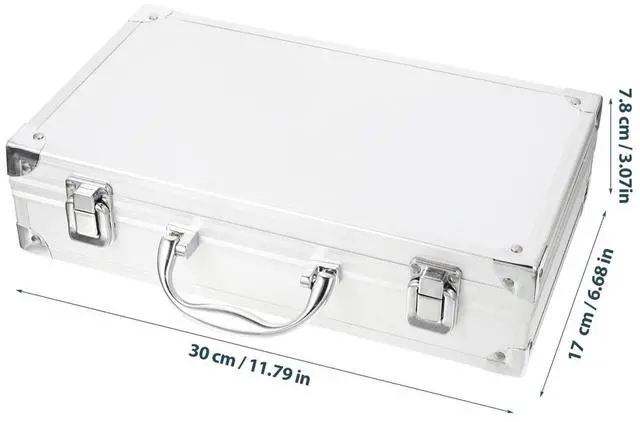 Alt view image 3 of 5 - ERINGOGO Aluminum Alloy Tool Case - Multi-Functional Makeup Organizer and Medicine Storage Box with Lock and Handle 11.81 X 6.69 X 3.07 Inches for Travel and Home Use