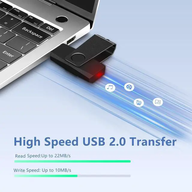 Alt view image 2 of 5 - 4GB USB Flash Drive 20 Pack, AGECASH A Memoria USB 2.0 Thumb Drive Swivel Metal Bulk Flash Drive USB Drive Multi Pack Pendrive Jump Drive Memory Stick with Keychain (Black, 20PCS 4GB)