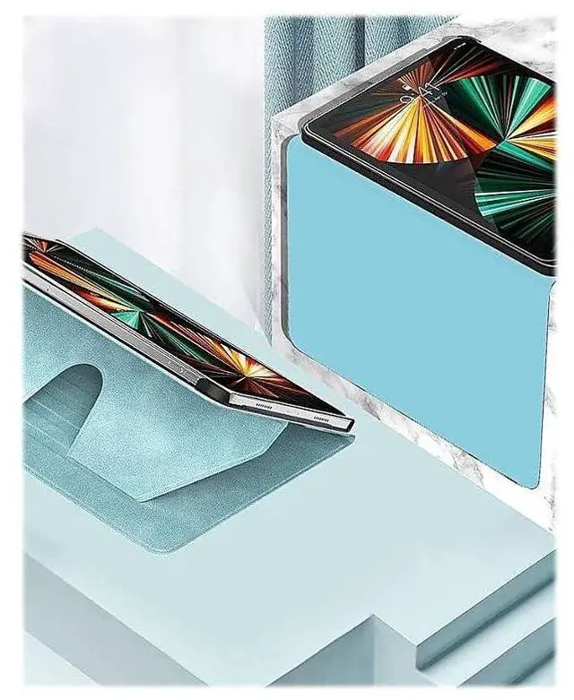 Alt view image 3 of 5 - Sahara - Indy Series Folio Case for iPad Pro 11" (2nd, 3rd, and 4th Gen 2020-2022), iPad Air 11" (M2 2024/M3 2025), Aqua, (TB00008)