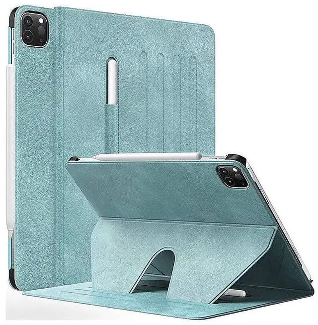 Alt view image 2 of 5 - Sahara - Indy Series Folio Case for iPad Pro 11" (2nd, 3rd, and 4th Gen 2020-2022), iPad Air 11" (M2 2024/M3 2025), Aqua, (TB00008)