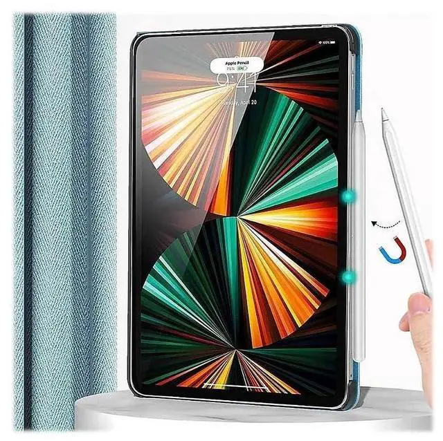 Alt view image 5 of 5 - Sahara - Indy Series Folio Case for iPad Pro 11" (2nd, 3rd, and 4th Gen 2020-2022), iPad Air 11" (M2 2024/M3 2025), Aqua, (TB00008)