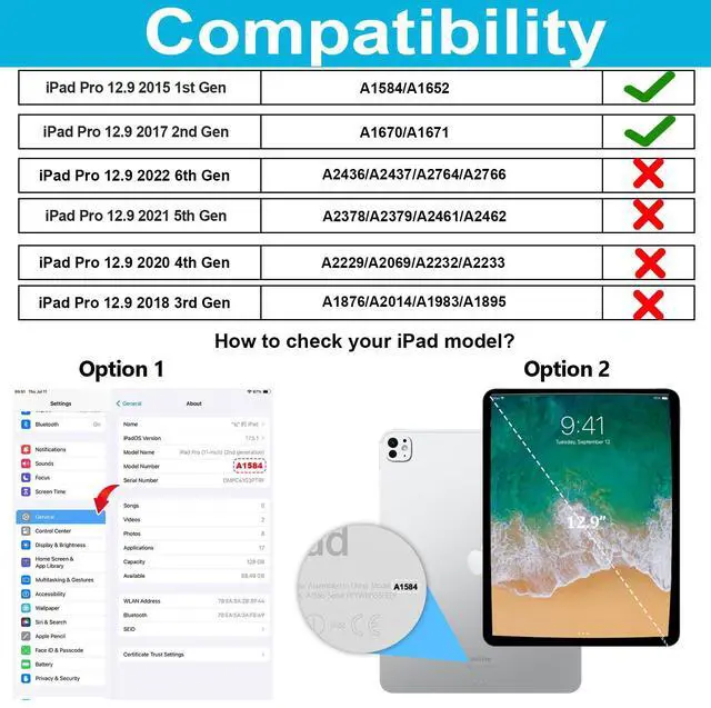 Alt view image 2 of 5 - Case for iPad Pro 12.9 2nd Generation 2017& 2015 1st Generation, Heavy Duty TPU Protective Cover with Screen Protector- 360° Rotatable Stand + Handle Hand & Shoulder Strap + Pencil Holder- Blue