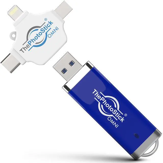 Main image of ThePhotoStick® Omni 256GB - Secure Photo & Video Backup and Transfer | Digital File Organization | USB & Multiport Connection for Phones, Tablets and Computers | Portable Memory | External Storage