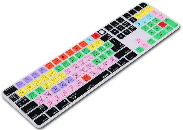 Alt view image 2 of 5 - XSKN AVID Pro Tools EU US Common Version Silicone Keyboard Cover Skin for 2020-2023 Apple Magic Keyboard with Touch ID and Numeric Keypad A2520 (Left 3 Keys Not Suite for 2024 New One Model)