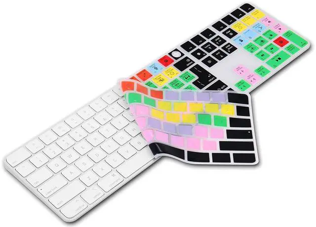 Alt view image 3 of 5 - XSKN AVID Pro Tools EU US Common Version Silicone Keyboard Cover Skin for 2020-2023 Apple Magic Keyboard with Touch ID and Numeric Keypad A2520 (Left 3 Keys Not Suite for 2024 New One Model)