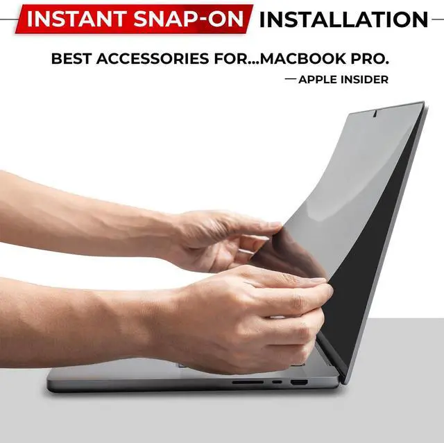 Alt view image 3 of 5 - SightPro Magnetic Privacy Screen for MacBook Pro 14 Inch (2021-2024, M1, M2, M3, M4, Pro, Max) Removable Laptop Privacy Filter Shield and Protector