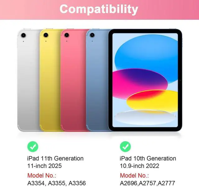 Alt view image 2 of 5 - LAMA Keyboard Case with Mouse for iPad (A16) 11th Gen 2025 /10th Gen 2022, Magnetic Case with Keyboard for iPad 11-inch (A16) / 10.9-inch 10th Generation, Thin & Light Cover with Pencil Holder, Pink