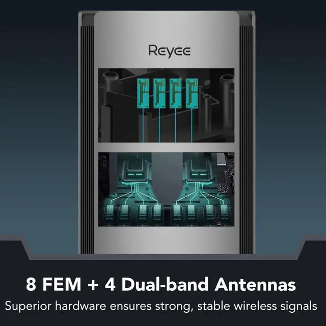 Alt view image 2 of 5 - Reyee Whole Home Mesh WiFi System, AX3200 Smart WiFi 6 Router RG-R6 (1-Pack), Cover 3000Sq. Ft, Connect up to 110 Devices, Replaces Wireless WiFi Routers and Extenders