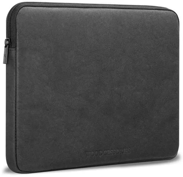 Main image of Woodcessories - Sustainable Laptop Sleeve for MacBook 15-16 Inch Sleeve Black - Made from Paper