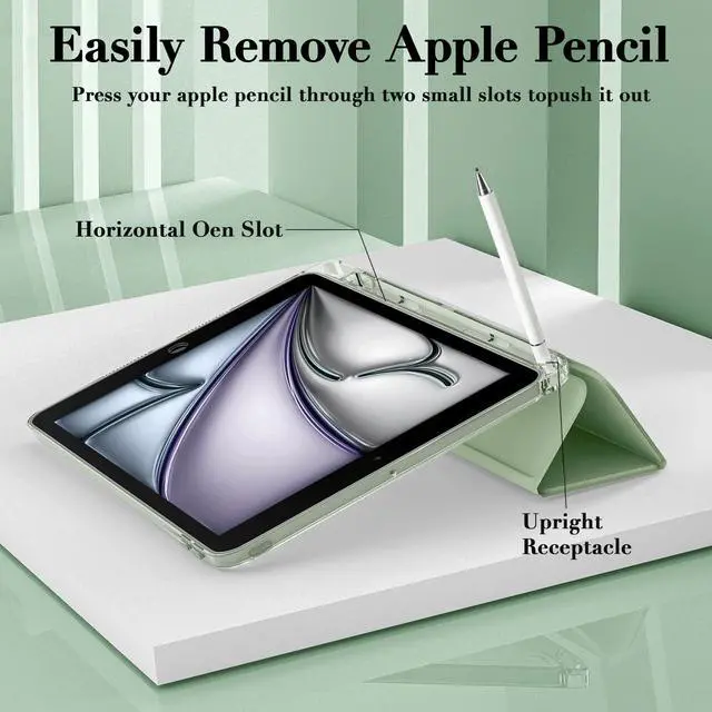 Alt view image 5 of 5 - Idocolors Funny Ghost Face Pad Case for 10.2 Inch iPad 9th/7th/8th Generation, Clear TPU Triple Adjustable Stand Back Cover with Pencil Holder, Auto Wake/Sleep iPad 2021/2020/2019 Case