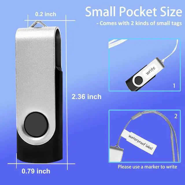 Alt view image 5 of 5 - Nicepicten 8GB USB Flash Drive 20 Pack Bulk USB Thumb Drive Swivel Zip Drive USB 2.0 Flash Drives 8GB Bulk Green & Sliver Memoris Memory Stick Jump Drives Multipack with Lanyards Label