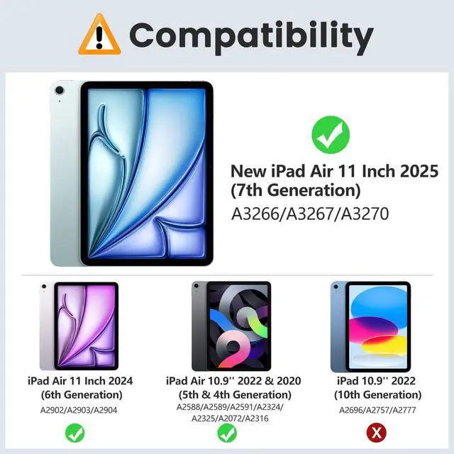 Alt view image 2 of 5 - MoKo for New iPad Air 11 Inch Case with Keyboard 2025/2024 Released, Magic Detachable Folio Keyboard Cover with Pencil Holder for iPad Air 7th/6th/5th/4th Generation, Space Gray