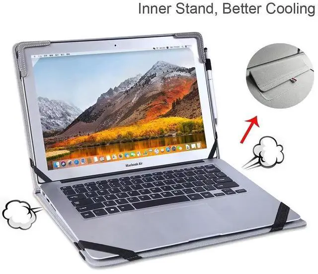 Alt view image 5 of 5 - Berfea Protective Case Cover Compatible with HP Envy x360 2-in-1 Laptop 14t es000 es0033dx es0013dx 14 inch Laptop Sleeve Notebook Stand Carry Hard Case