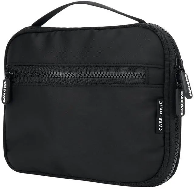 Main image of Case-Mate Electronic Organizer Travel Case - Portable Tech Travel Pouch w/Multiple Storage Mesh Pockets for Cable, Cord, Charger, Power Bank, Airpods - Airplane Essentials Bag - Black