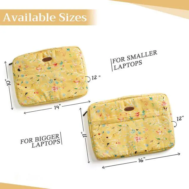 Alt view image 3 of 5 - Maison d'Hermine Laptop Sleeve with Handle upto 13.5 inch Stain and Water Repellent Cotton Canvas - Colmar