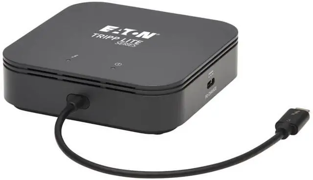 Alt view image 2 of 3 - Tripp Lite Thunderbolt 3 Dock Dual Display 8k DP 4k HDMI USB-A Hub Gbe (MTB3-DOCK-04)