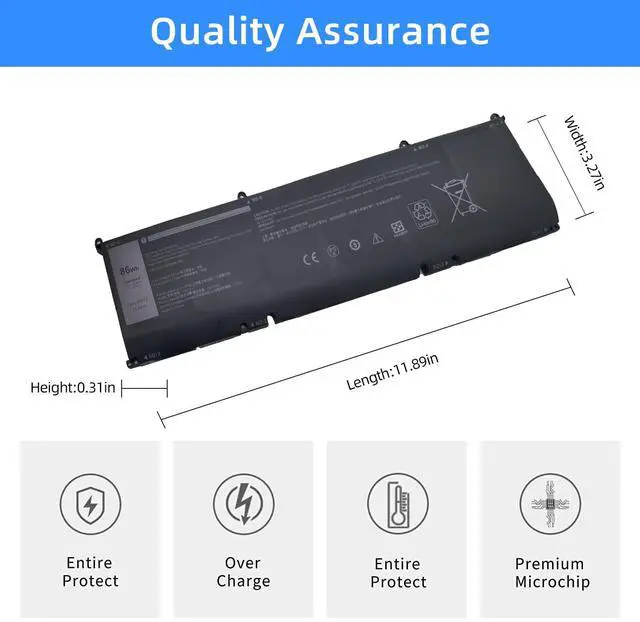 Alt view image 4 of 5 - NBULBL 69KF2 Laptop Battery Replacement for Dell Alienware M15 R3 M15 R4 M15 R5 M15 R6 M15 R7 M17 R3 M17 R4 Precision 5550 5560 XPS 15 9500 9510 Inspiron 7510 7610 Vostro 7510 7620 Series 8FCTC 70N2F