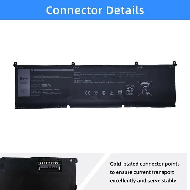 Alt view image 3 of 5 - NBULBL 69KF2 Laptop Battery Replacement for Dell Alienware M15 R3 M15 R4 M15 R5 M15 R6 M15 R7 M17 R3 M17 R4 Precision 5550 5560 XPS 15 9500 9510 Inspiron 7510 7610 Vostro 7510 7620 Series 8FCTC 70N2F