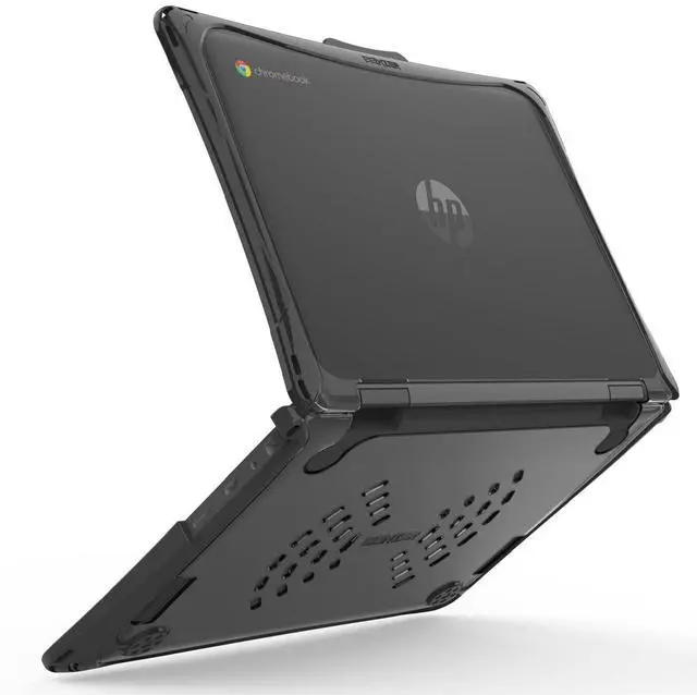 Main image of iBenzer Hexpact Case for HP x360 G3 G4 G5 EE Chromebook 11 inch (2 in 1), Heavy Duty Rugged Protective Cover with Screen Lock for K-12 Students, Education, Classrooms, Black, HP11XG5