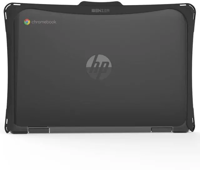 Alt view image 3 of 5 - iBenzer Hexpact Case for HP x360 G3 G4 G5 EE Chromebook 11 inch (2 in 1), Heavy Duty Rugged Protective Cover with Screen Lock for K-12 Students, Education, Classrooms, Black, HP11XG5
